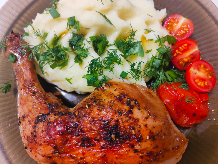 Ингредиенты для «Куриные окорочка в соевом соусе с гренками»: