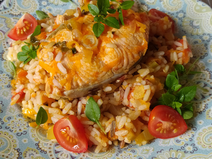 Острый лосось с диким рисом рецепт – Европейская кухня: Основные блюда. «Еда»