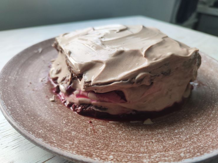 Рецепт Домашнего торта с яйцами, бананом и какао - шаг 14